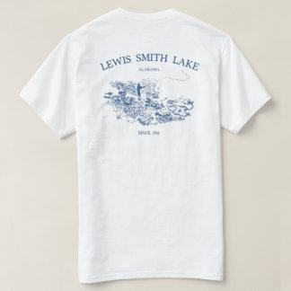 T-shirt Lewis Smith Lake Fishing Sketch Tee