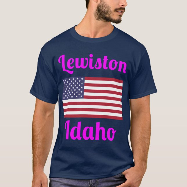 T-shirt Lewiston Idaho Imprimés Élégants (Devant)