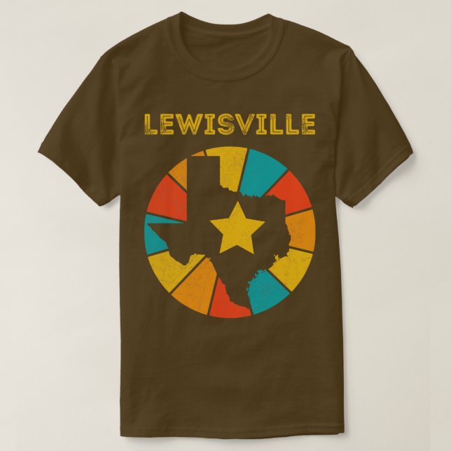 T-shirt Lewisville Texas Vintage Souvenir déshabillé 1 (Design devant)