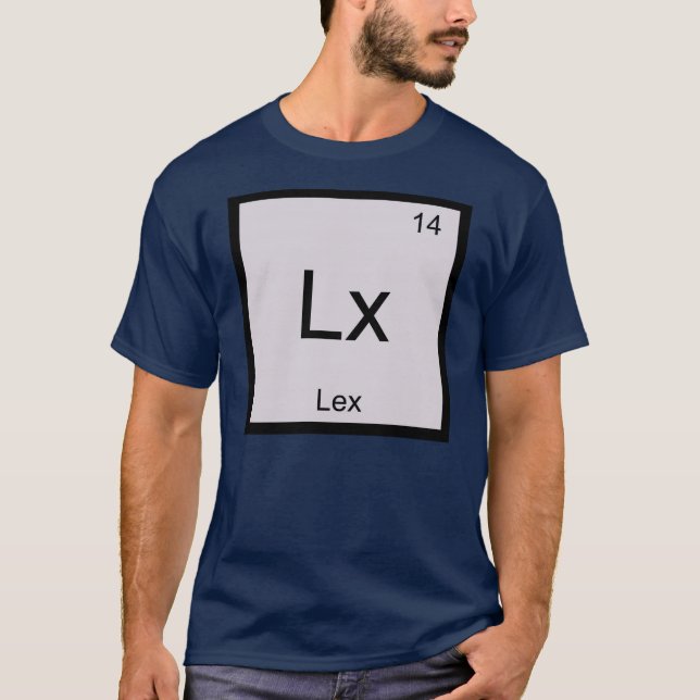 T-shirt Lex Nom Chimie Élément Table périodique (Devant)