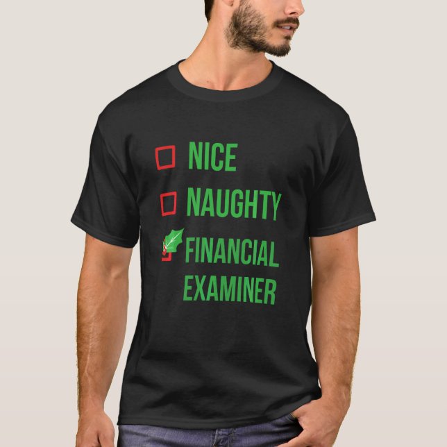 T-shirt L'examinateur financier Funny Pajama Christmas (Devant)