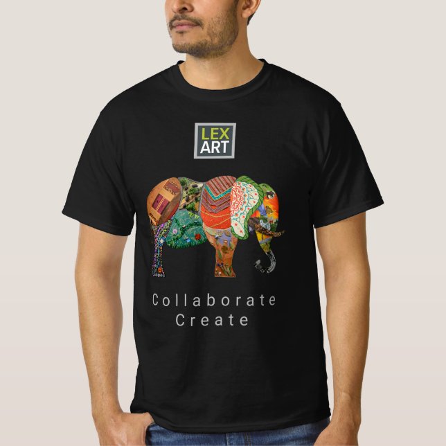 T-shirt LexArt Collaborer Chemise v2 - Couleur foncée (Devant)