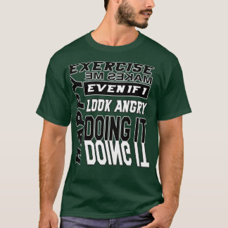 T-shirt L'Exercice Me Rend Heureux, Noir
