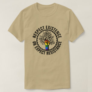 T-shirt L'existence de respect de LGBT ou attendent