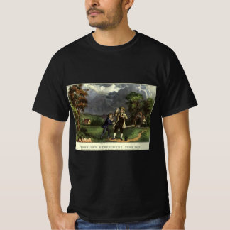 T-shirt L'expérience du cerf-volant de Benjamin Franklin a