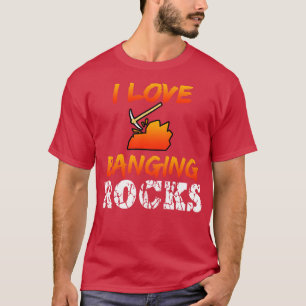 T-shirt L'exploitation minière J'aime battez des rochers
