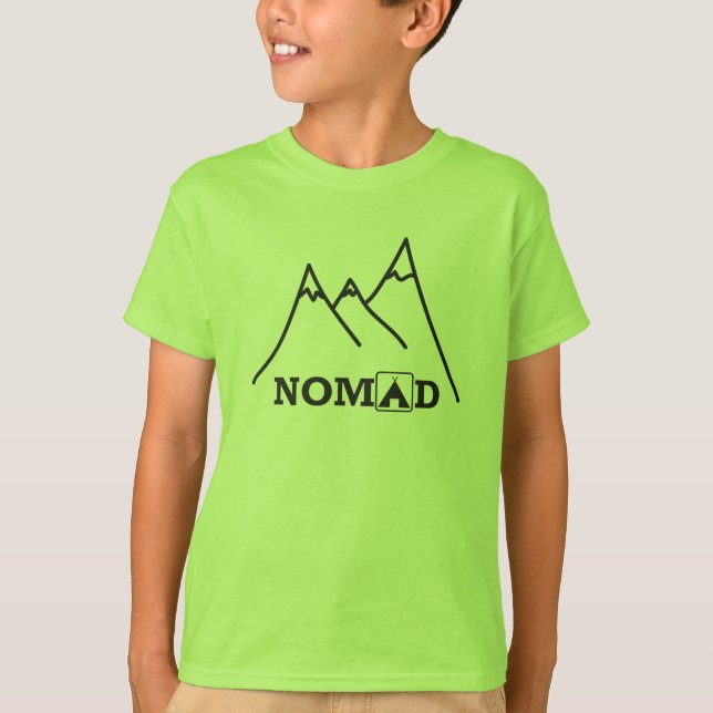 T-shirt L'explorateur de nomade badine la pièce en t (Devant)