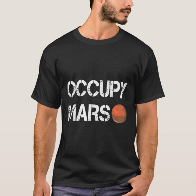 T-shirt L'explorateur Occupy Mars Space (Devant)