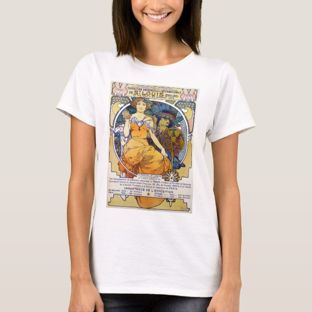 T-shirt L'exposition Saint-Louis, Mucha (Devant)