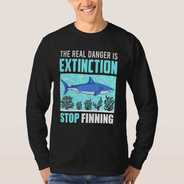 T-shirt L'Extension Est Le Véritable Danger Arrêter La Pêc (Devant)