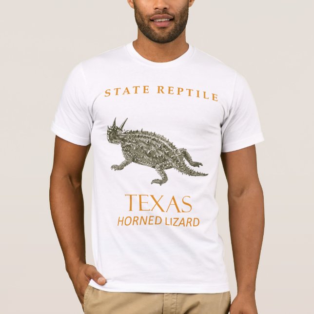 T-shirt Lézard à cornes du Territoire du Texas (Devant)