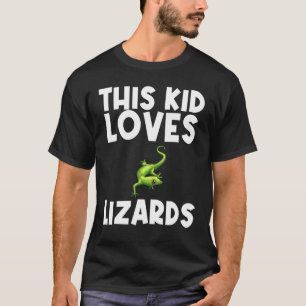 T-shirt Lézard Cool Pour Enfant Garçon Fille Gecko Reptile