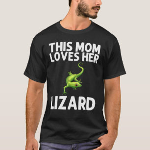 T-shirt Lézard Cool Pour Maman Mère Gecko Reptile Vert Ani