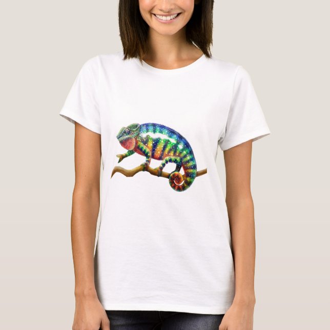 T-shirt Lézard de caméléon de panthère (Devant)