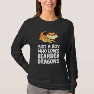 T-shirt Lézard Dragon Porté Juste Un Garçon Qui Aime Les P