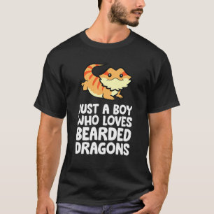 T-shirt Lézard Dragon Porté Juste Un Garçon Qui Aime Les P