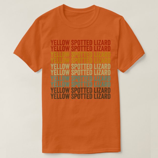 T-shirt Lézard Jaune Retro (Design devant)