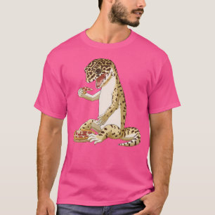 T-shirt Lézard léopard gecko amateur de pizza drôle