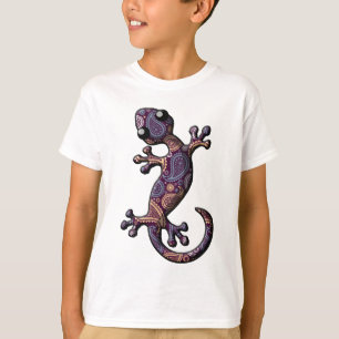 T-shirt Lézard pourpre bleu de Gecko d'escalade