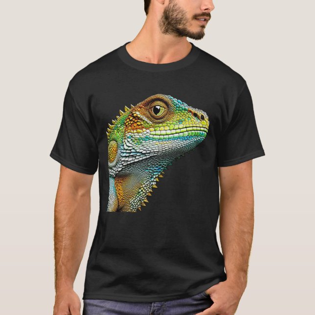 T-shirt Lézard réaliste Iguane (Devant)