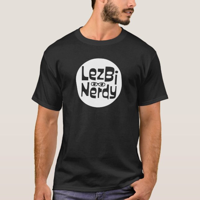 T-shirt Lezbi Nerdy Basic Tee (logo blanc) (Devant)
