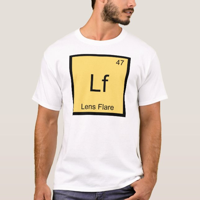 T-shirt Lf - reflets de lentille Symbole d'élément de chim (Devant)