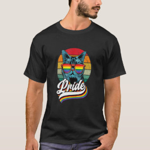T-shirt Lgb Cat Gay pride Rainbow Flag Lgb Communauté Lgbq