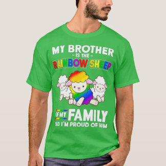 T-shirt LGB Mon frère est le mouton arc-en-ciel de la fami