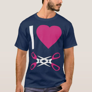 T-shirt LGB Pride Lesbian I Love o Scissor Drôle Cadeau