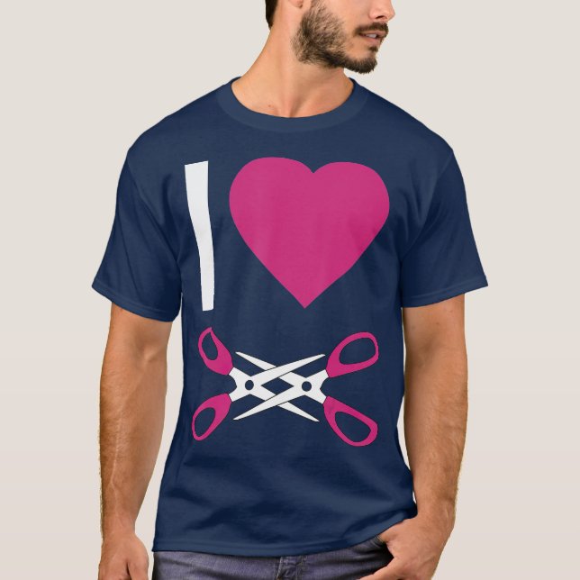 T-shirt LGB Pride Lesbian I Love o Scissor Drôle Cadeau (Devant)