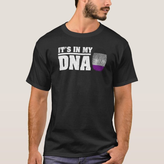 T-shirt Lgbt Ace Pride Mois Queer Dna Asexuality Drapeau P (Devant)