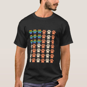 T-shirt LGBT Ally Fierté Patte de chat chaton Drapeau amér