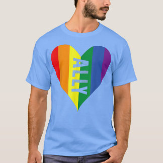 T-shirt LGBT Ally Pride Gay Peace Homoseudo Lesbian Rainb