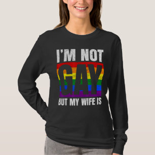 T-shirt Lgbt Ally Pride Mois Je ne suis pas gay mais ma fe