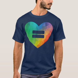 T-shirt LGBT Amour est Égalité de l'Amour Cœur Arc-en-ciel