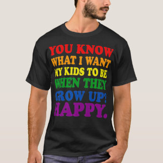T-shirt LGBT Awareness Parents Maman Papa Gay Pride Rainbo