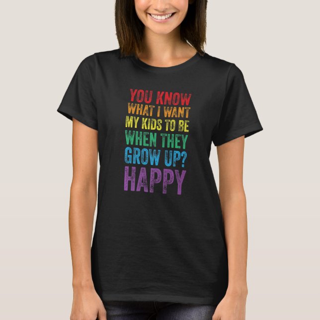 T-shirt LGBT Awareness Proud Parents Mom Dad Gay Pride Rai (Devant)