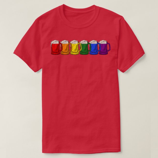 T-shirt Lgbt Beer Mug Fier Lgbtq Ally Hommes Femmes Gay pr (Design devant)