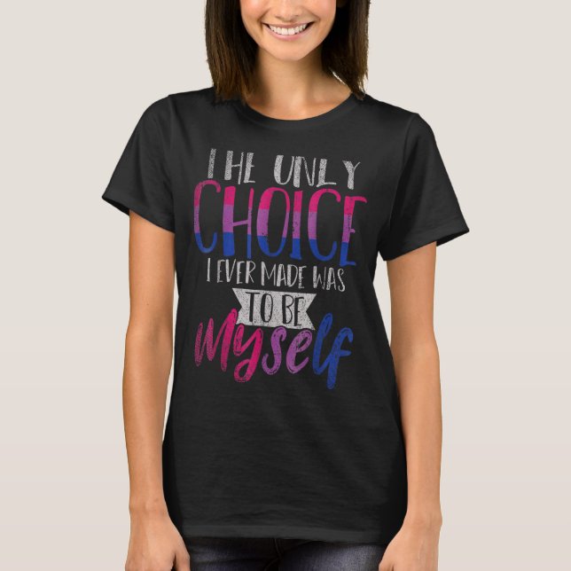 T-shirt Lgbt Bi Pride Fière Bisexuel Bisexualité Drapeau C (Devant)