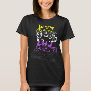 T-shirt Lgbt Cat Dj Music Third Genre Queer Pride Non B