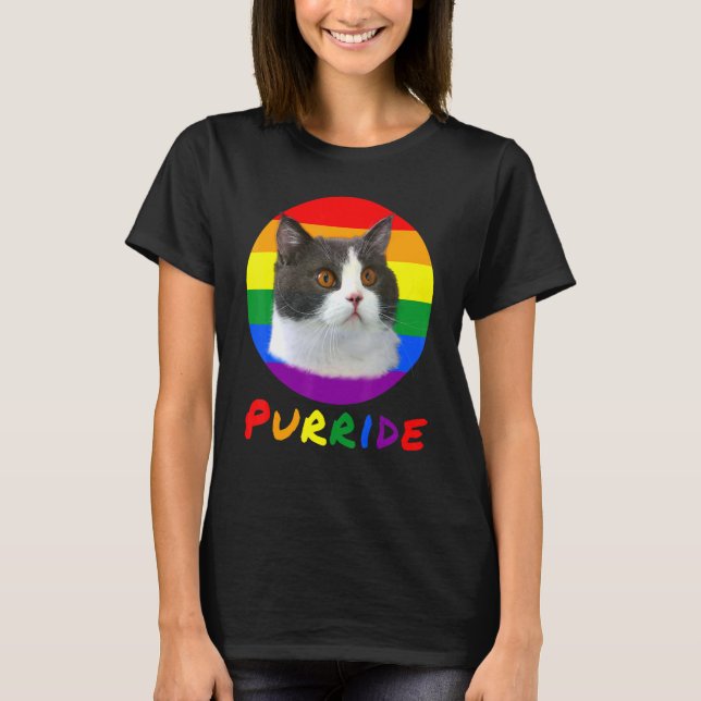 T-shirt Lgbt Chat Purride Gay pride Mois (Devant)