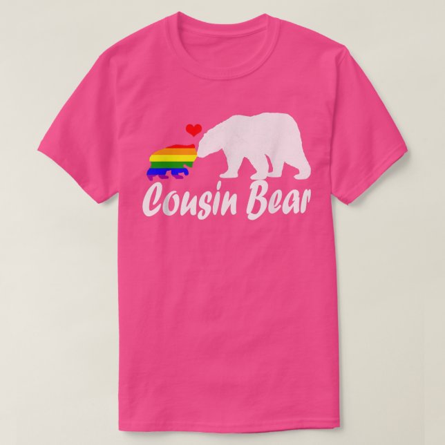 T-shirt Lgbt Cousin Bear Gay pride Equal Rights Arc-en-cie (Design devant)