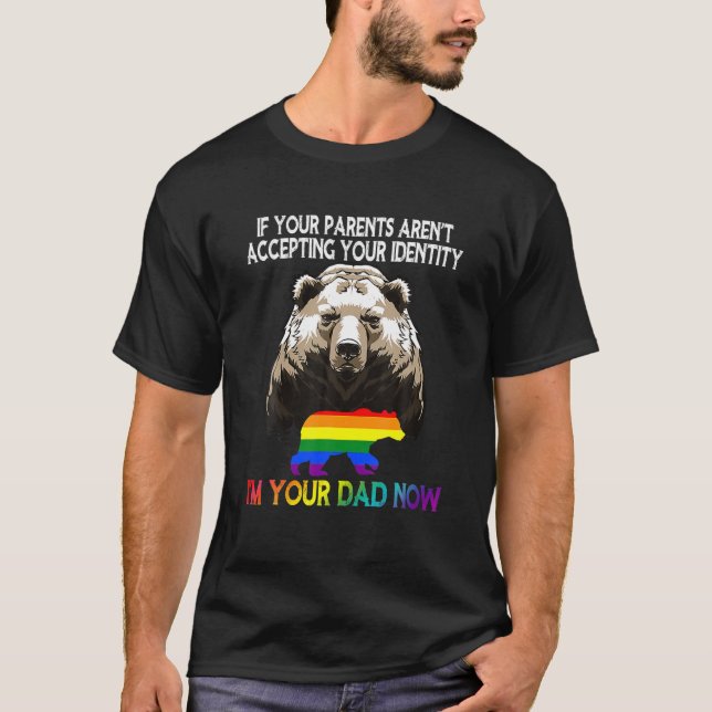 T-shirt LGBT Daddy Bear Gay And Lesbian Pride Im Votre Pèr (Devant)
