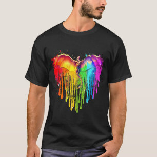 T-shirt LGBT Dragon Rainbow Heart LGBT Pride Rainbow Drago