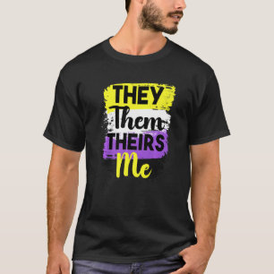 T-shirt Lgbt Fierté Non Binary Ils Eux Non binaire Genderq