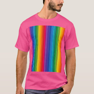 T-shirt LGBT fin subtil drapeau arc-en-ciel moderne ligne 