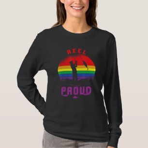 T-shirt Lgbt Fishing Reel Fier Gay Angler Retro Queer Pri