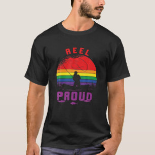 T-shirt LGBT Fishing Reel Fière gay Lesbian Angler Pride 