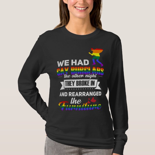 T-shirt LGBT Gay Lesbian Bisexual Pride Burglars (Devant)