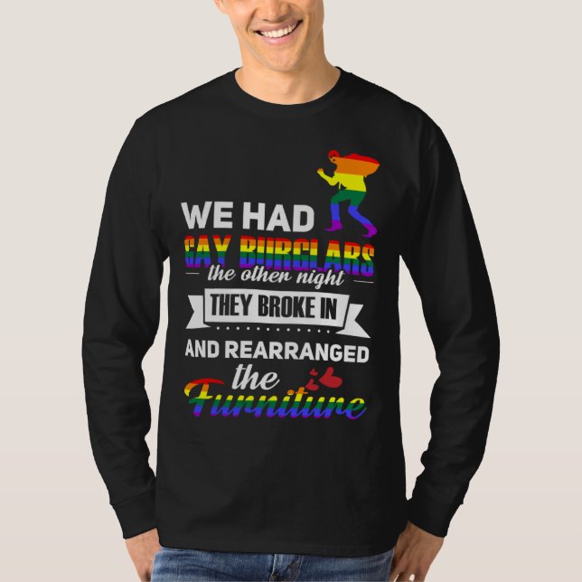T-shirt LGBT Gay Lesbian Bisexual Pride Burglars (Devant)